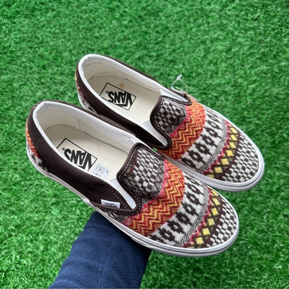 Vans Classic Slip On Fair Aisle Brown - Picture 2 of 10